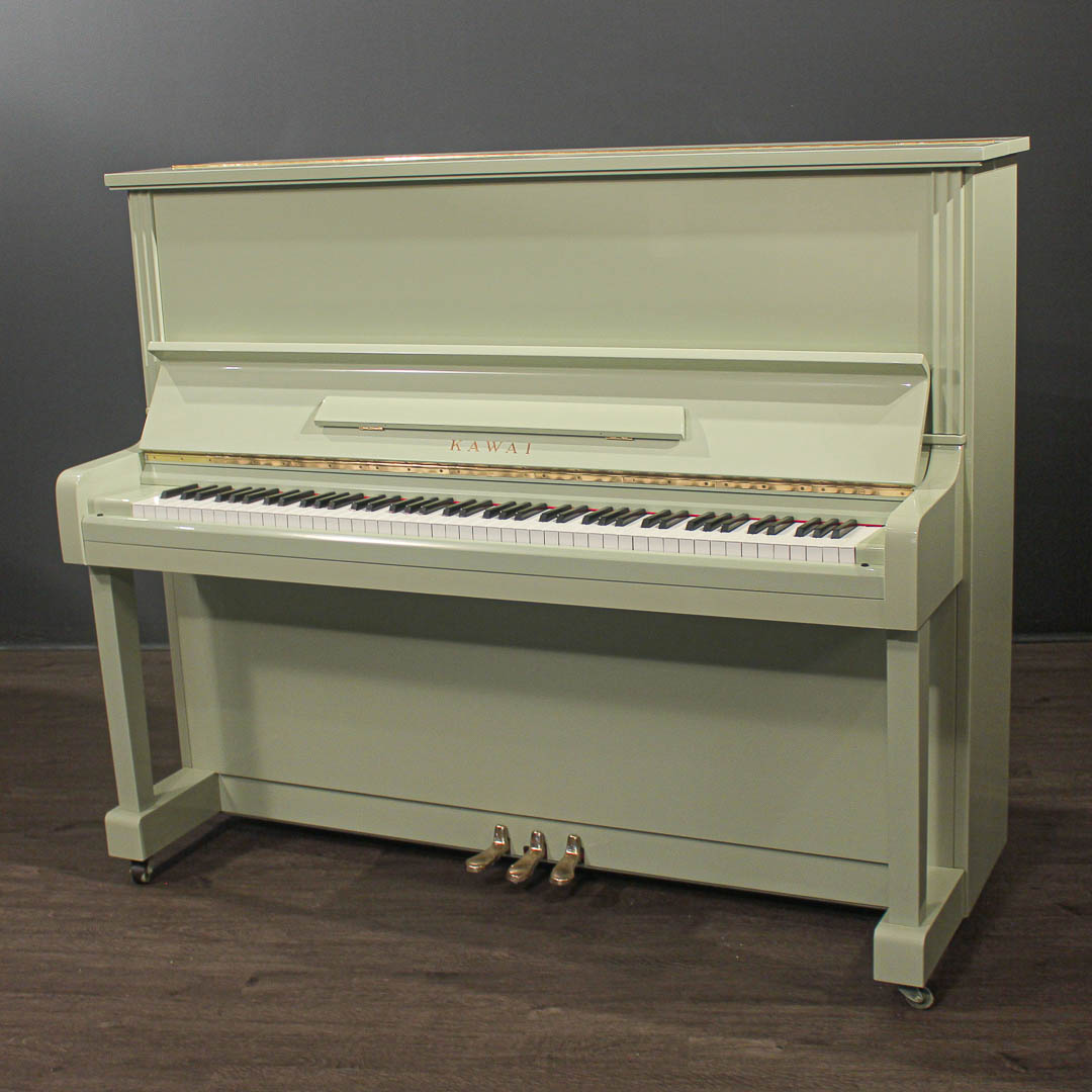 Kawai 49'' Studio Upright Piano Polished Aspen Green