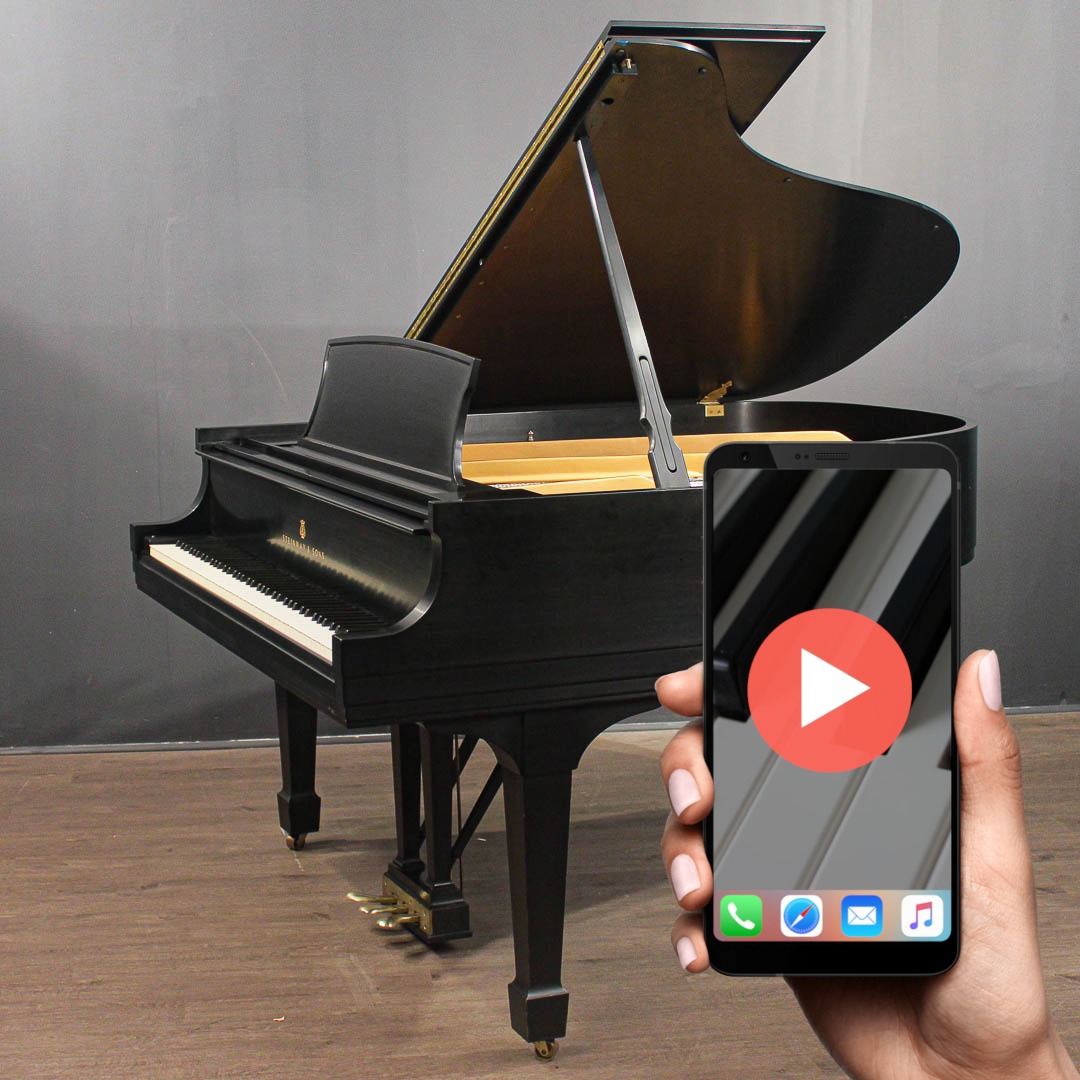 Steinway Model L 5'10'' Player Grand Piano Ebony Satin PianoDisc/QRS