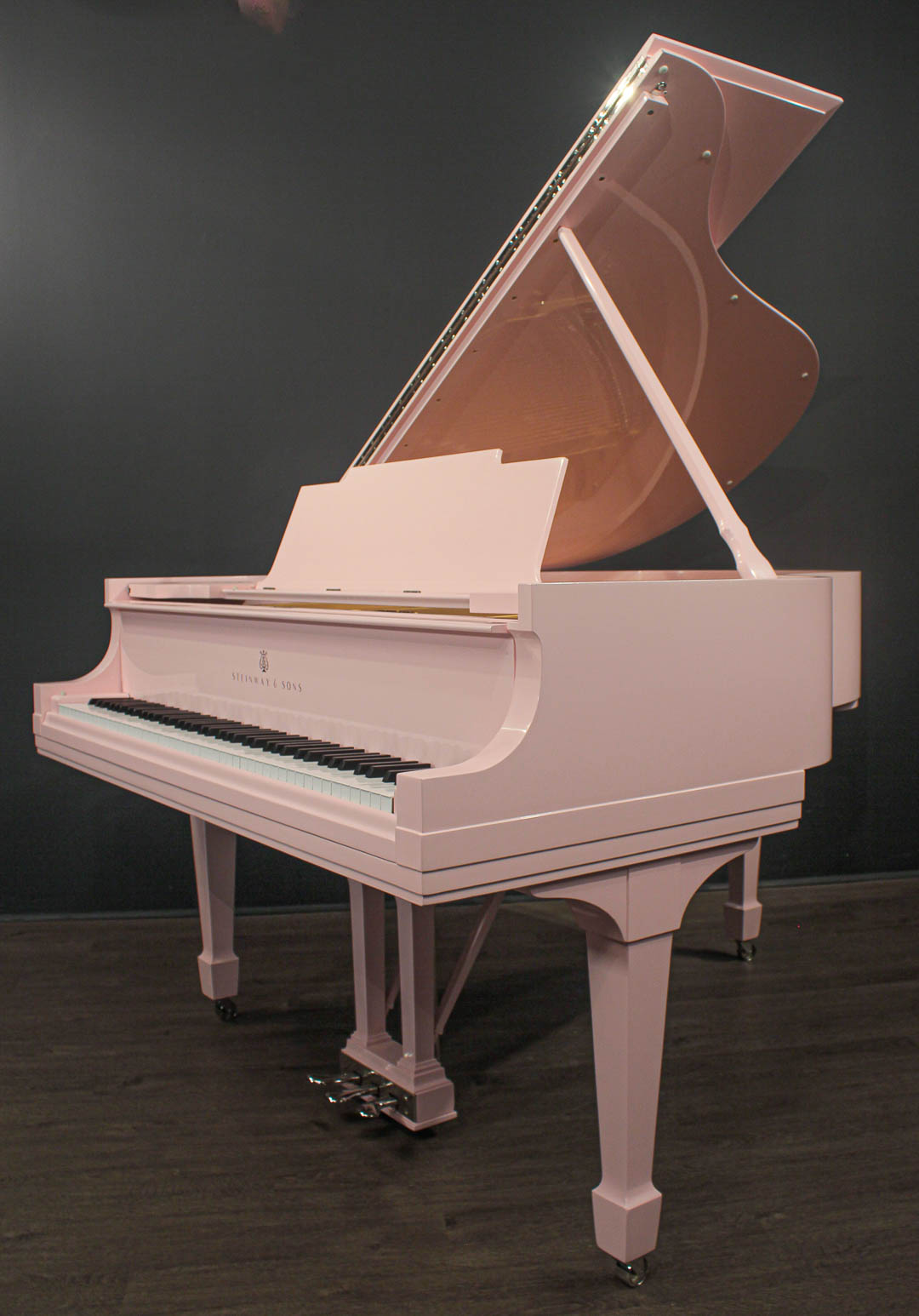 Steinway Model M 5'7'' Grand Piano Designer Pink (Restored 2023) | Grand  Pianos