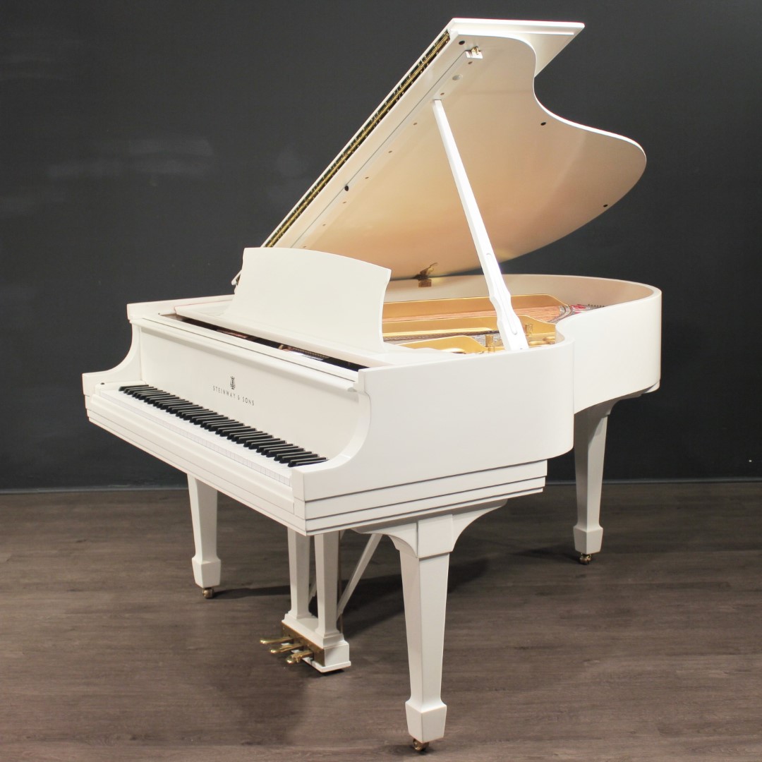 Steinway Model M 5'7'' Grand Piano White (Restored 2023) | Grand Pianos