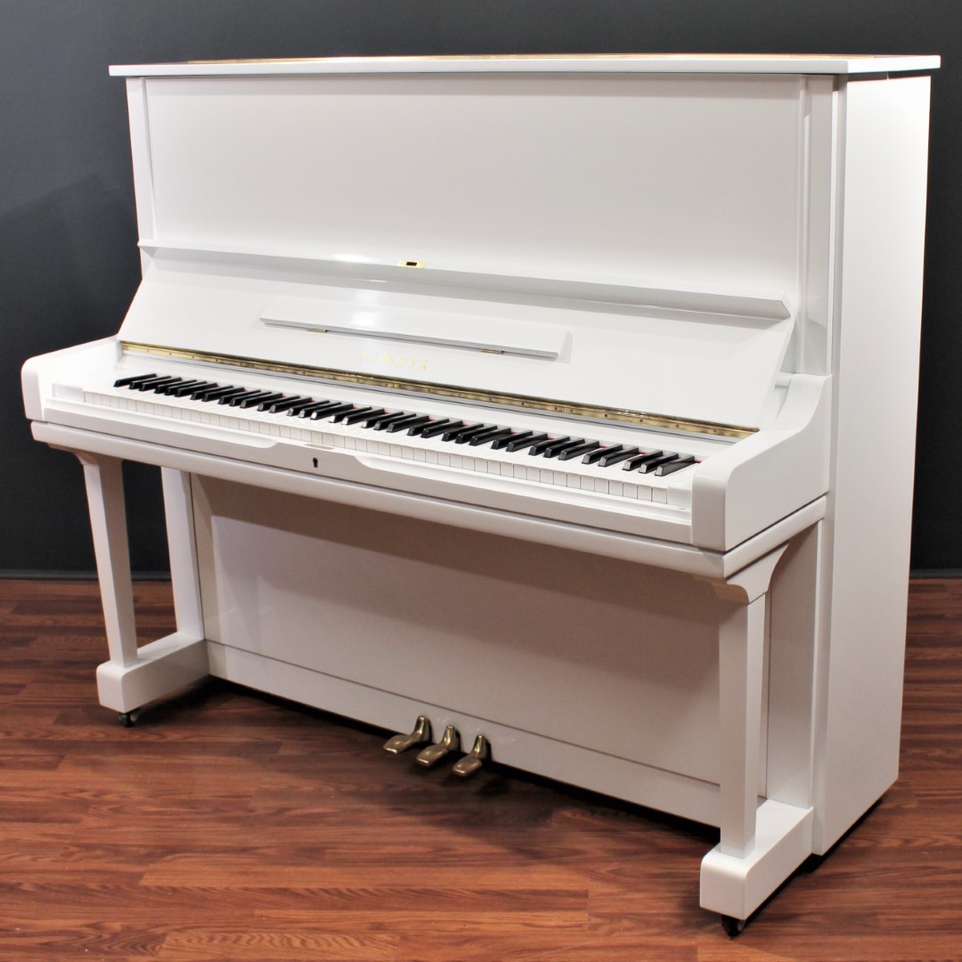 Yamaha U3 52'' Studio Upright Piano Polished White | Upright Pianos